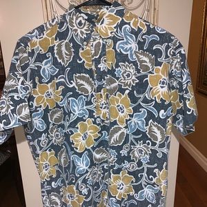 LARGE REYN SPOONER HAWAIIAN DRESS SHIRT POLO